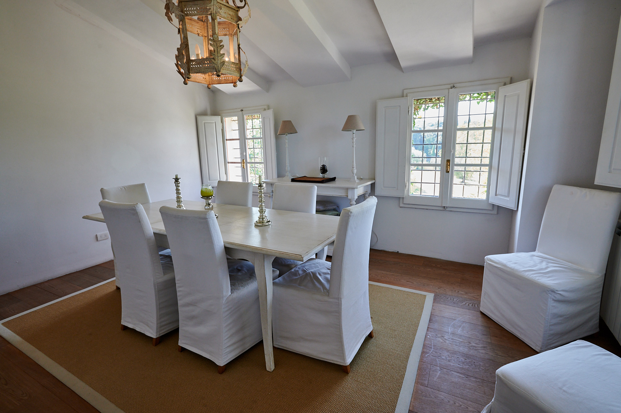 White dining room