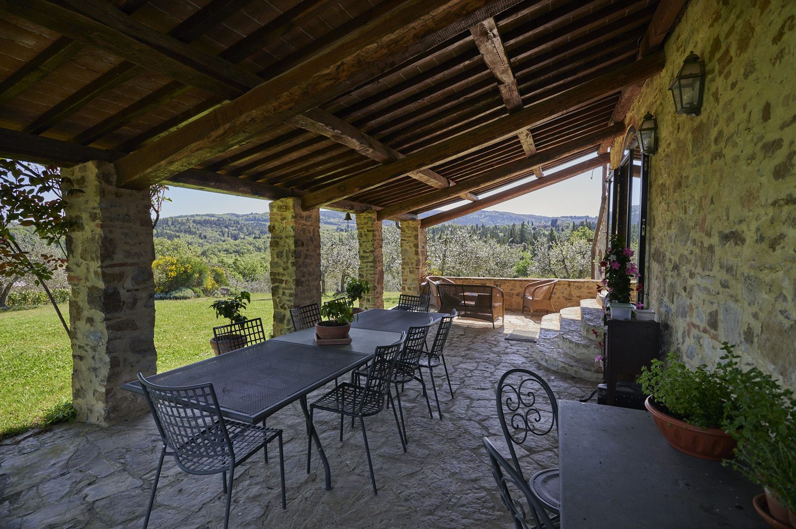 Villa and pool view